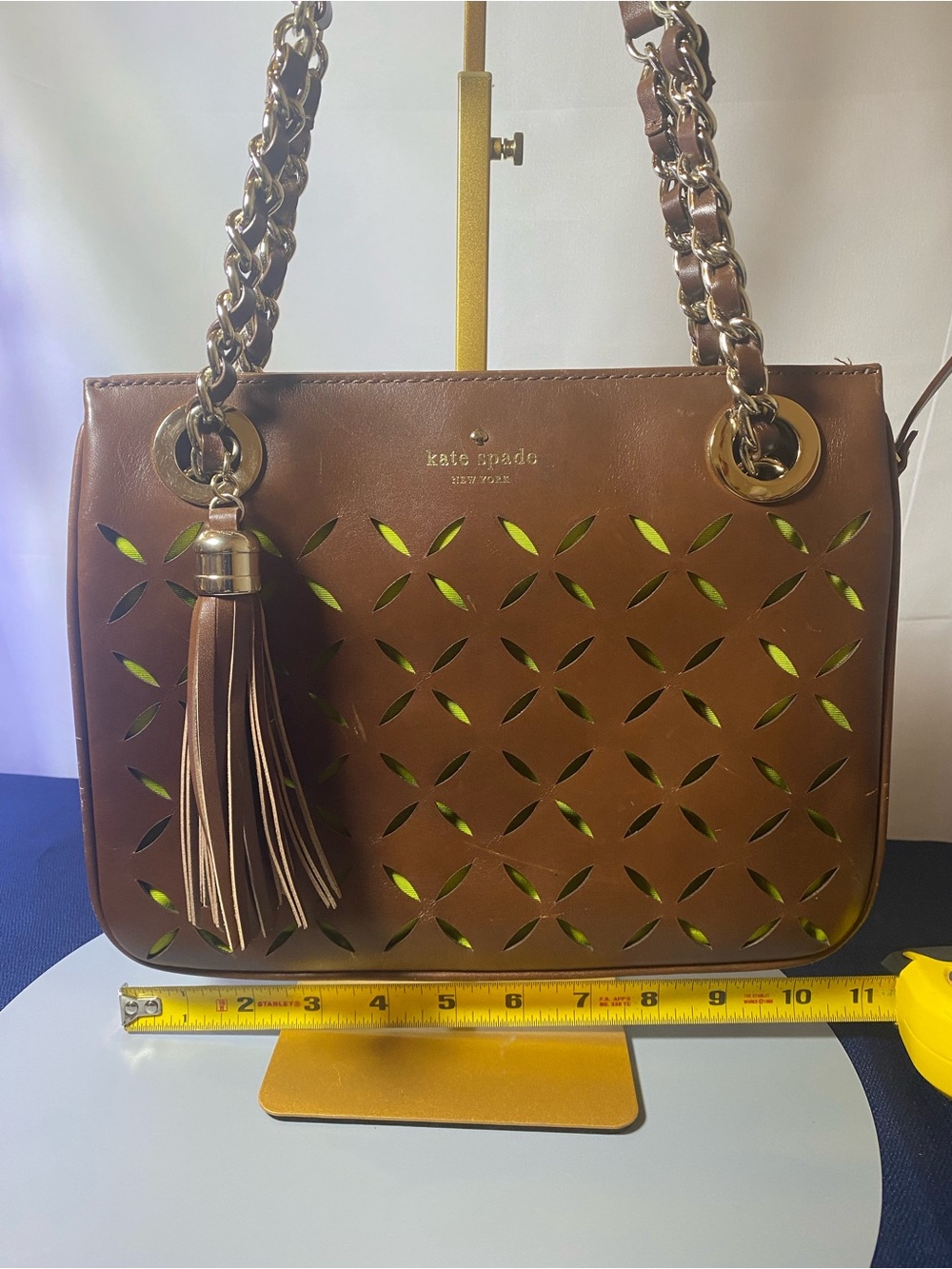Kate Spade Brown & Green Shoulder Bag - Picture 6 of 15